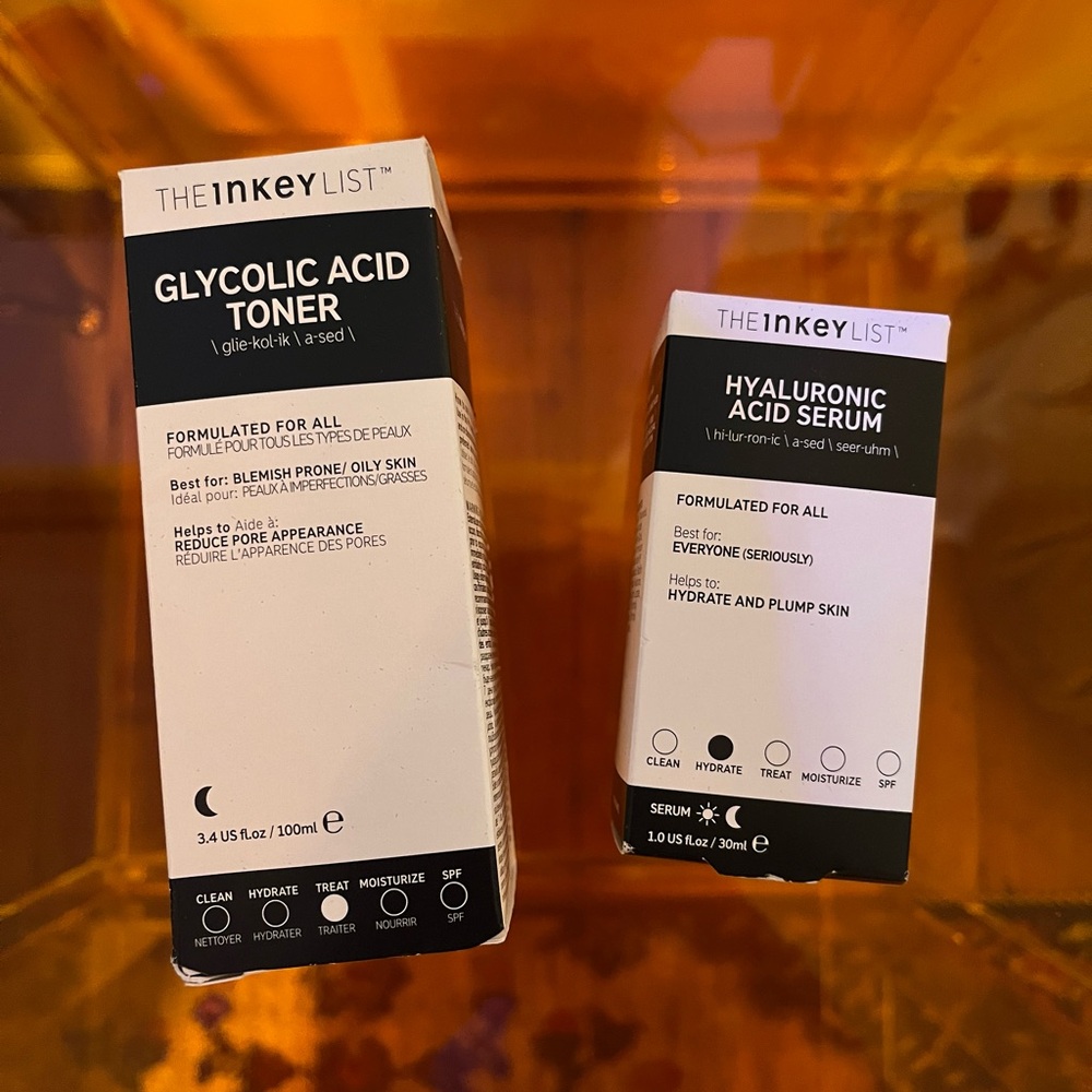 Inkey list toner and serum